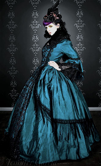 Gothic Steampunk Marie Antoinette Wedding Dress
