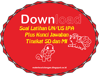 MI yang bisa saya bagikan sebagai bahan latihan untuk adik Soal Latihan UN/US IPA Plus Kunci Jawaban Untuk SD/MI