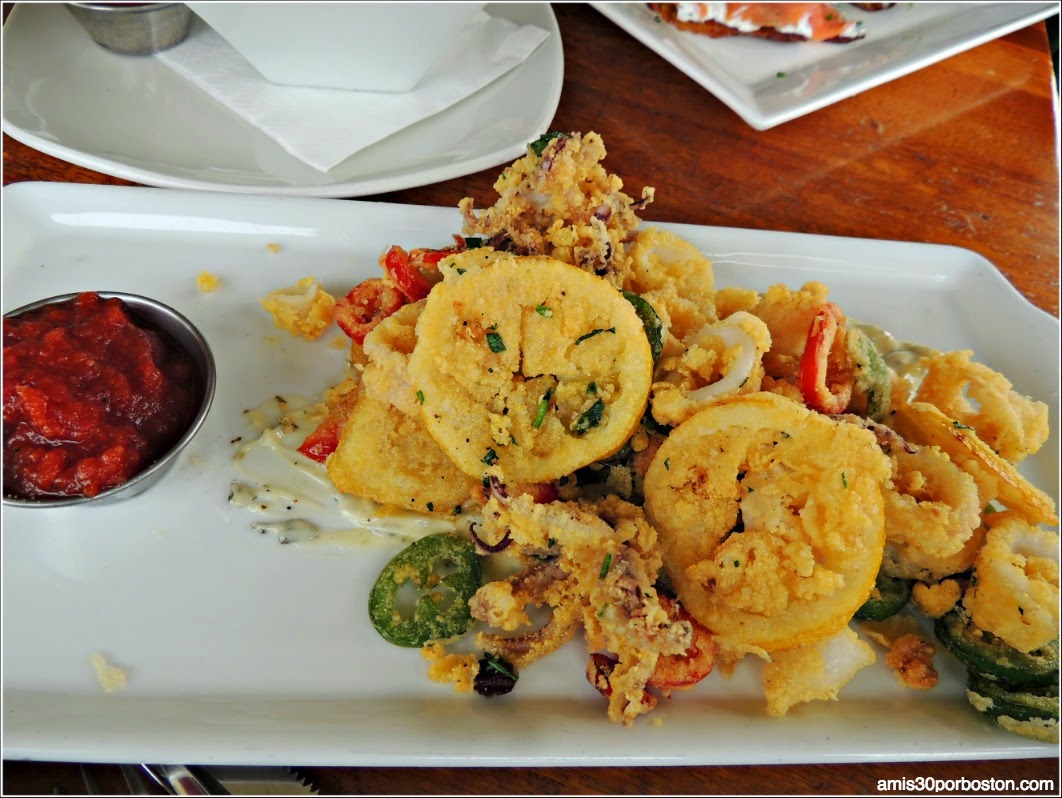 The Beach Chalet: Crispy Calamari: Lemon, Fresno Chilies, Basil Aïoli $13