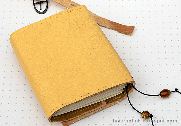 Layers of ink - Wrapped Leather Journal by Anna-Karin Evaldsson with Eileen Hull Sizzix dies