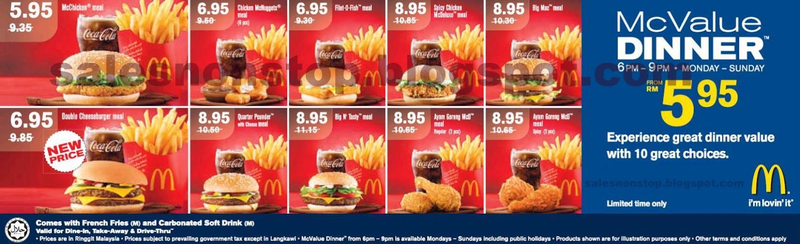 McDonald's McValue Dinner from RM5.95 (Daily: Monday ...