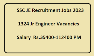 SSC JE Recruitment Jobs 2023 - 1324 Jr Engineer