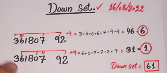 Thailand Lottery 3UP VIP down set 16/08/2022 -Thailand Lottery 3UP VIP down formula 16/08/2022