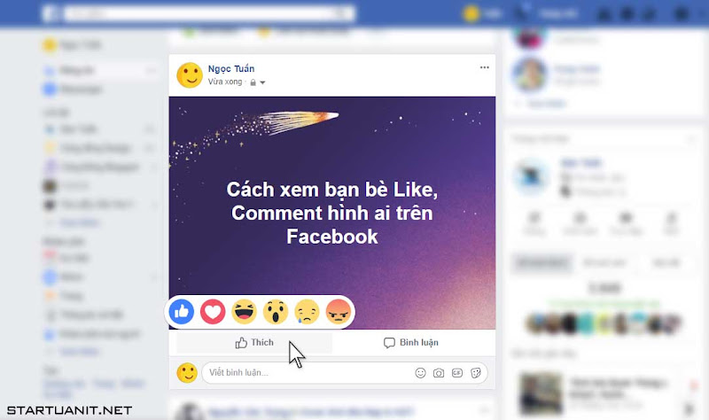 Cách xem bạn bè Like, Comment hình ai trên Facebook