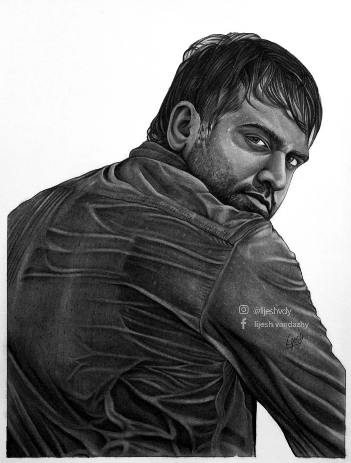  pencil drawing nivin pauly