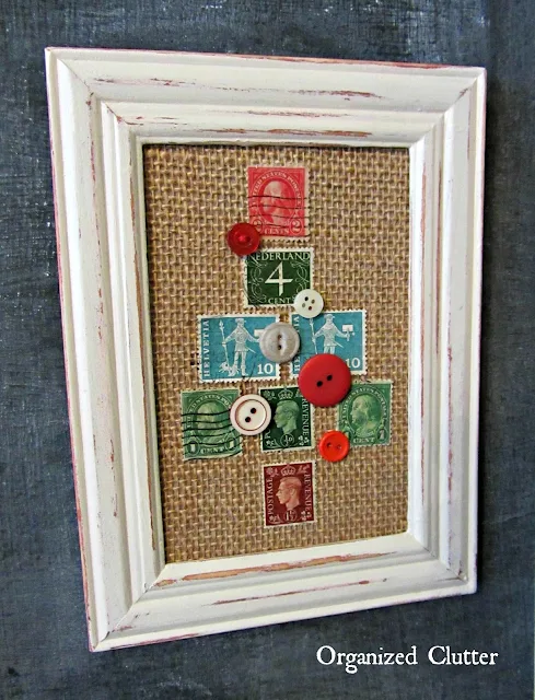 Framed Postage Stamp Tree