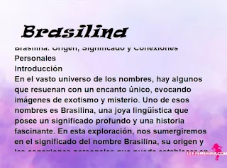 significado del nombre Brasilina