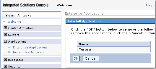 uninstall_ear_ibm_websphererad