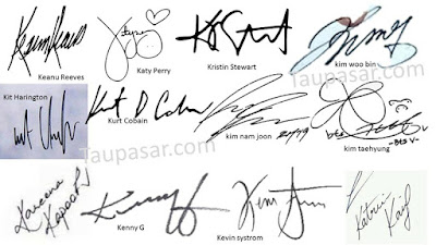 tanda tangan huruf K