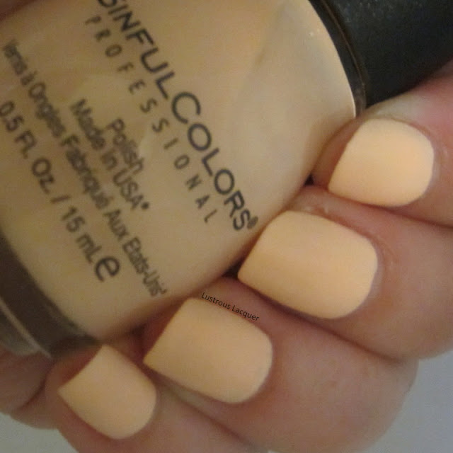 Peach-nail-polish-with-a-matte-finish