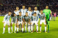 SELECCIÓN DE ARGENTINA - Temporada 2017-18 - Mauro Icardi, Federico Fazio, Gabriel Mercado, Nicolás Otamendi y Sergio 'Gato' Romero; Leonel Messi, Ángel Di María, Paulo Dybala, Lucas Biglia, Marcos Acuña y Guido Pizarro. SELECCIÓN DE URUGUAY 0 SELECCIÓN DE ARGENTINA 0. 31/08/2017. Copa del Mundo de 2018, fase de clasificación, grupo sudamericano. Montevideo, Uruguay, estadio Centenario.