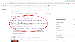 hashtest chrome extension