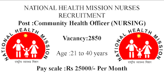 NHM 2850 B.Sc Nursing Vacancies- 25,000 Salary