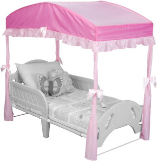 Delta Children Girls Canopy for Toddler Bed, Pink