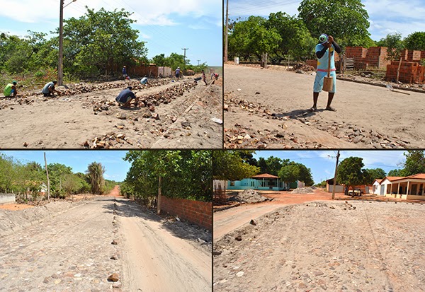Prefeitura de Cocal inicia obras de pavimentação poliédrica nos povoados Lajeirão e Quatro Bocas