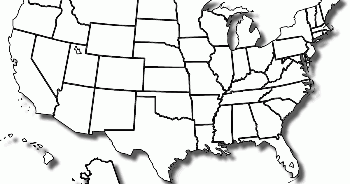 Blank Map Of United States