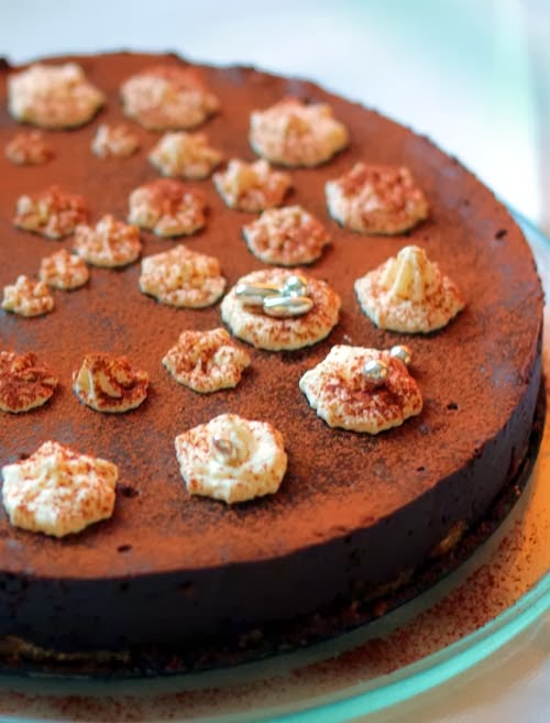 Chocolate Truffle Cake. Made w/ High Cocoa Chocolate. Serve w/ Tea, Milk, or Coffee.