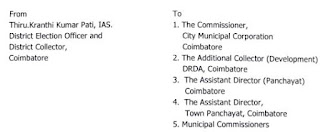 General Elections to Lok Sabha, 2024  Coimbatore District - 20 Coimbatore Parliamentary Constituency and 21 Pollachi Parliamentary Constituency Accommodation and food arrangement for polling parties at all Polling Stations on Poll day 19.04.2024 - Regarding