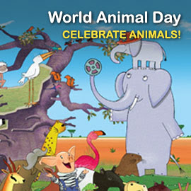 world animal day top right