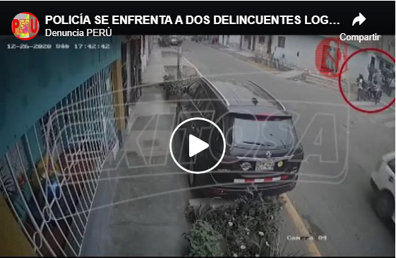 Policía se enfrenta a dos delincuentes logrando abatir a uno 