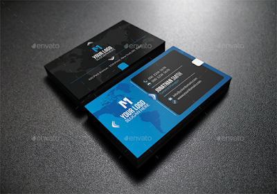 20 Cool Blue Business Card - Free Printable PSD, EPS, Word 