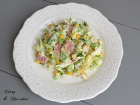 Ensalada hawaiana de pollo con mayonesa -  Easy chicken salad with mayonnaise