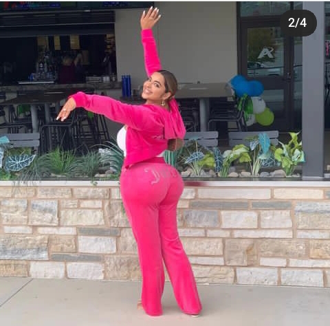 Tania (taniabombon) stuns in a pink tracksuit, see the beautiful photos