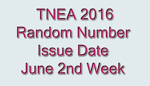 TNEA 2016 Random Number