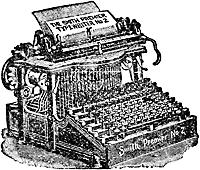 old catalog drawing of manual typewriter