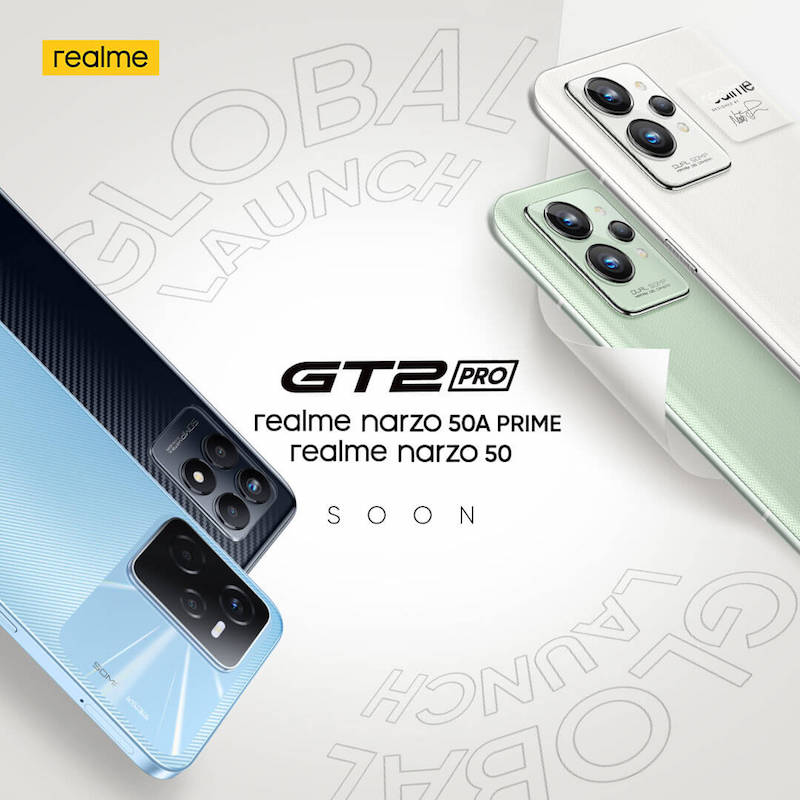 realme GT 2 Pro, narzo 50a Prime, and narzo 50 launching on March 22!