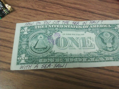 things people write or draw on money