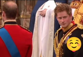 Prince Harry's sweet reaction when Kate walk down the aisle