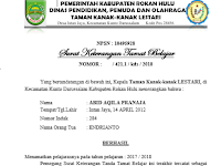 Blangko Ijazah TK Terbaru