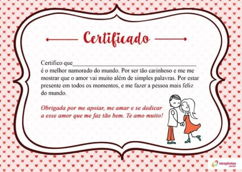 Certificados de Melhor Namorado do Mundo: como surpreender o seu amor no Dia dos Namorados