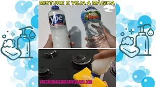 Misturei Detergente ype Transparente com Vinagre para Fazer Sabão que Limpa e Desinfeta em Segundos.