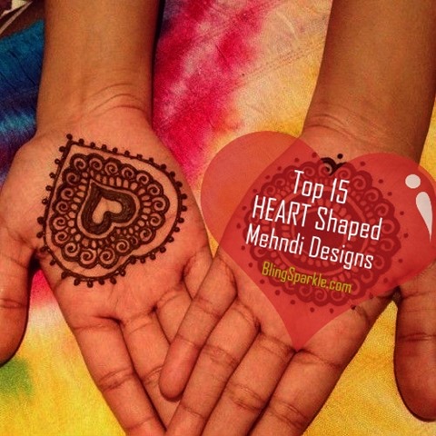 Top 15 Heart Shaped Mehndi Designs Bling Sparkle