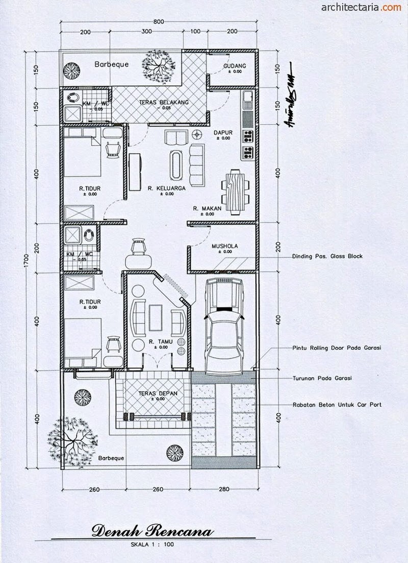 33 Contoh Gambar Denah Rumah Minimalis Modern, Inspirasi Terpopuler!