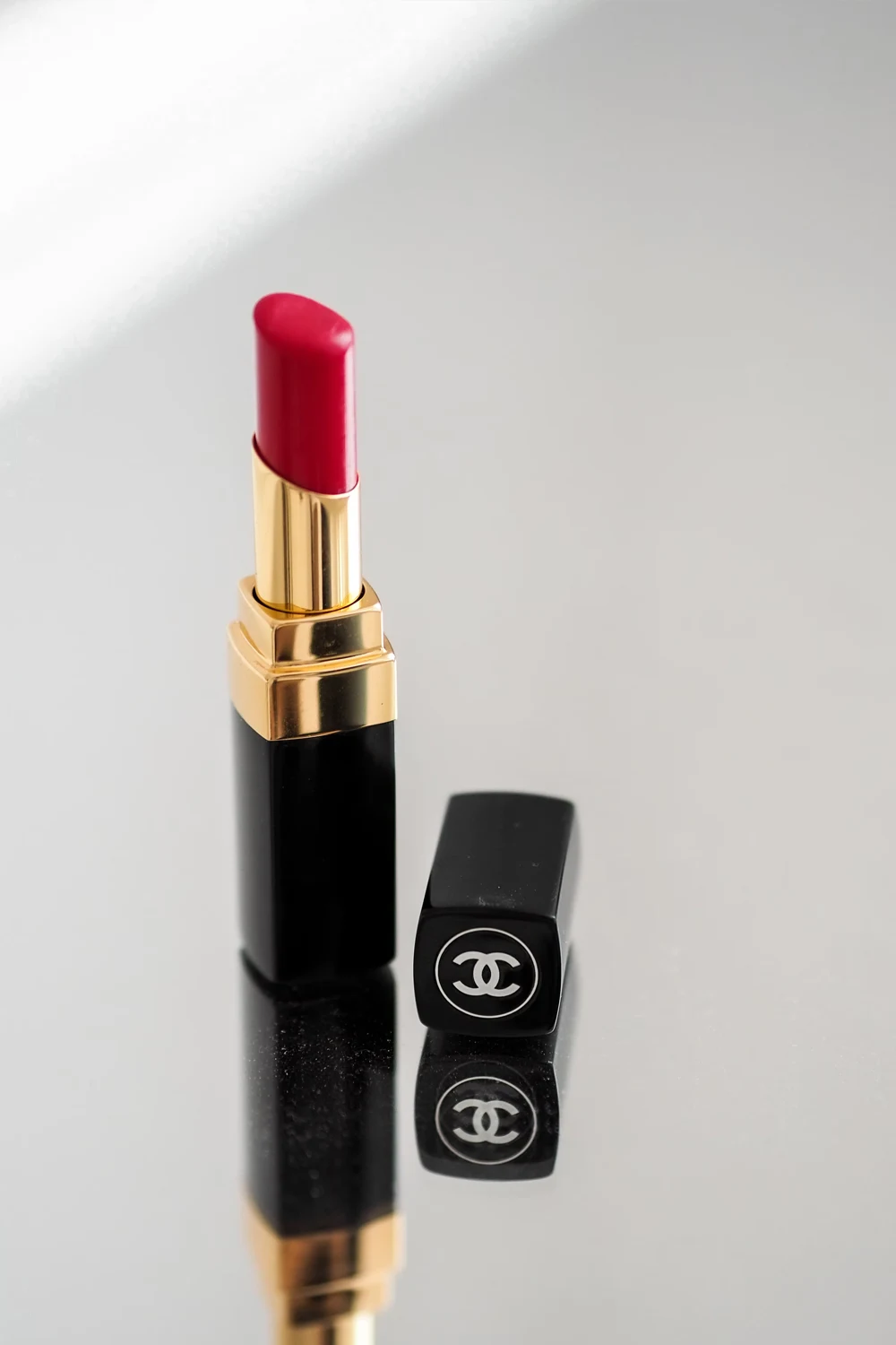 close-up of chanel lipstick