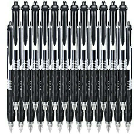 Caliart Art Pens: Retractable Ballpoint Gel Ink Pen Set - Suitable for use in schools, offices and homes