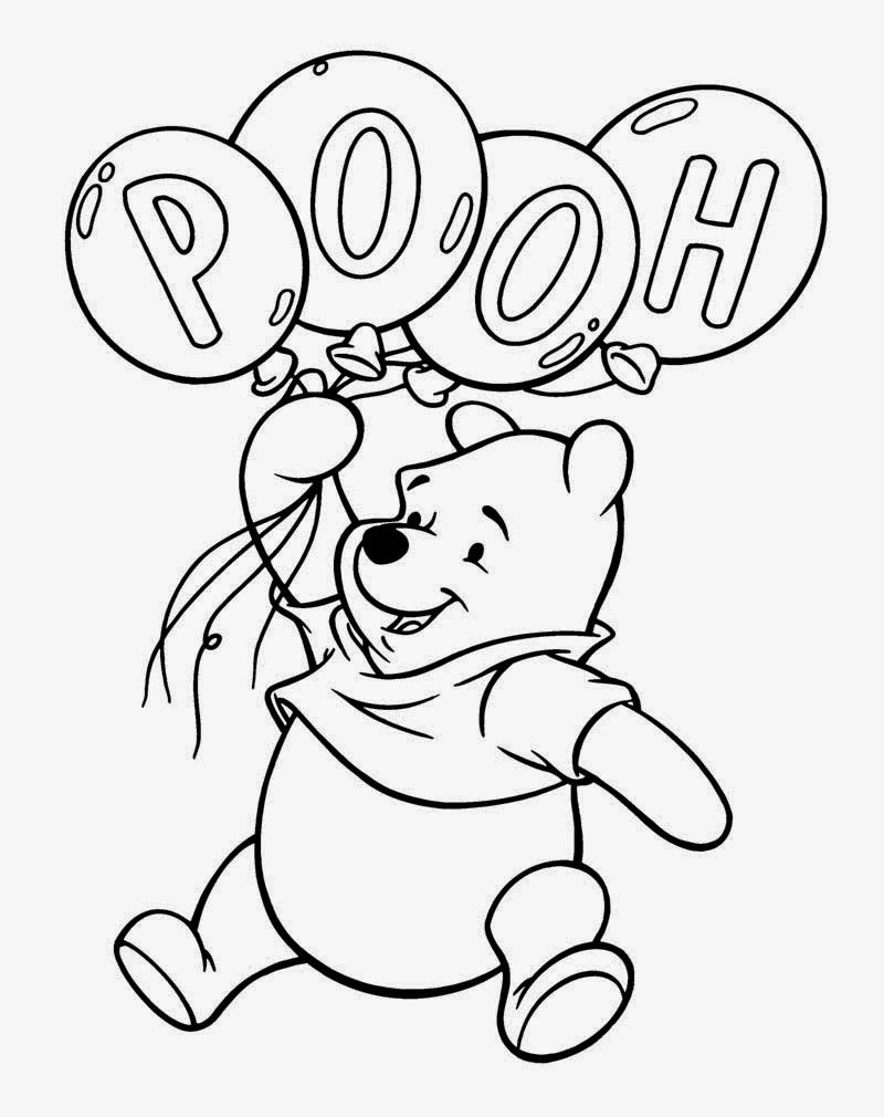 Gambar Mewarnai Winnie Pooh