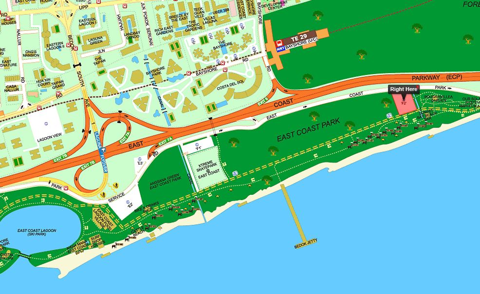 map of east coast park Wild Shores Of Singapore Oil Slick Washed Up At East Coast Park map of east coast park