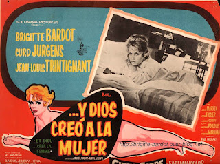 ...Y DIOS CREÓ A LA MUJER. Fotocromo. México. Y DIOS CREÓ LA MUJER. Et Dieu créa la femme. 1956. Francia, Italia. Dirección: Roger Vadim. Reparto: Brigitte Bardot, Curd Jürgens, Jean-Louis Trintignant, Christian Marquand, Georges Poujouly, Jane Marken, Jean Tissier, Isabelle Corey, Jean Lefebvre.