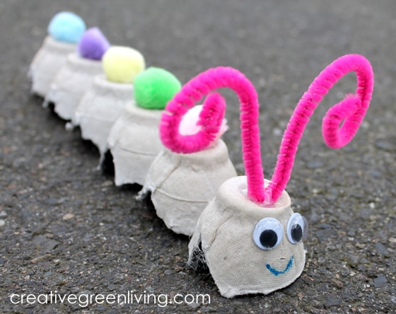 Turn empty egg carton into a fun little DIY project for kids