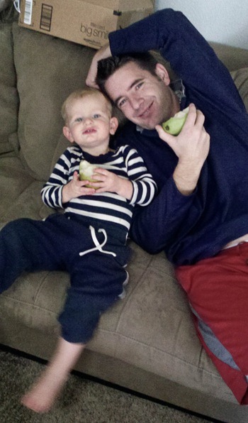 ryan watching bbal with dad (1 of 1)