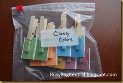 Classy Colors busy bag