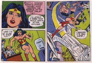 Wonder Woman in The Angle Menace mini comic pages 6 and 7