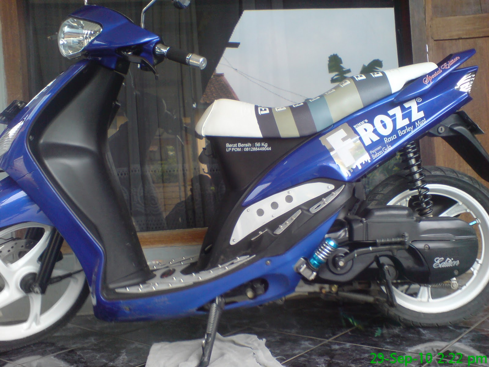 Download Koleksi Modifikasi Mio Biru Simple Terunik Kurama Motor