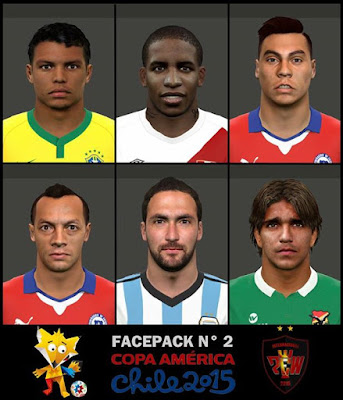 PES 2015 FacePack Copa America Chile 2015 N° 2 by Euler