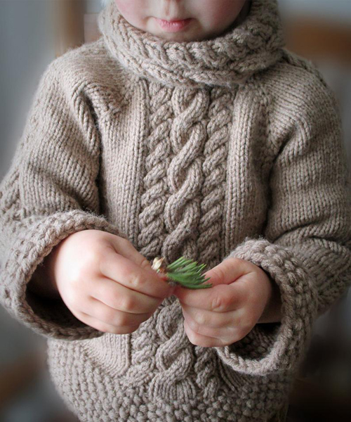 Cable Sweater for Baby - Knitting Pattern