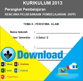 Download RPP Kurikulum 2013 Kelas 1 SD Tema Peristiwa Alam